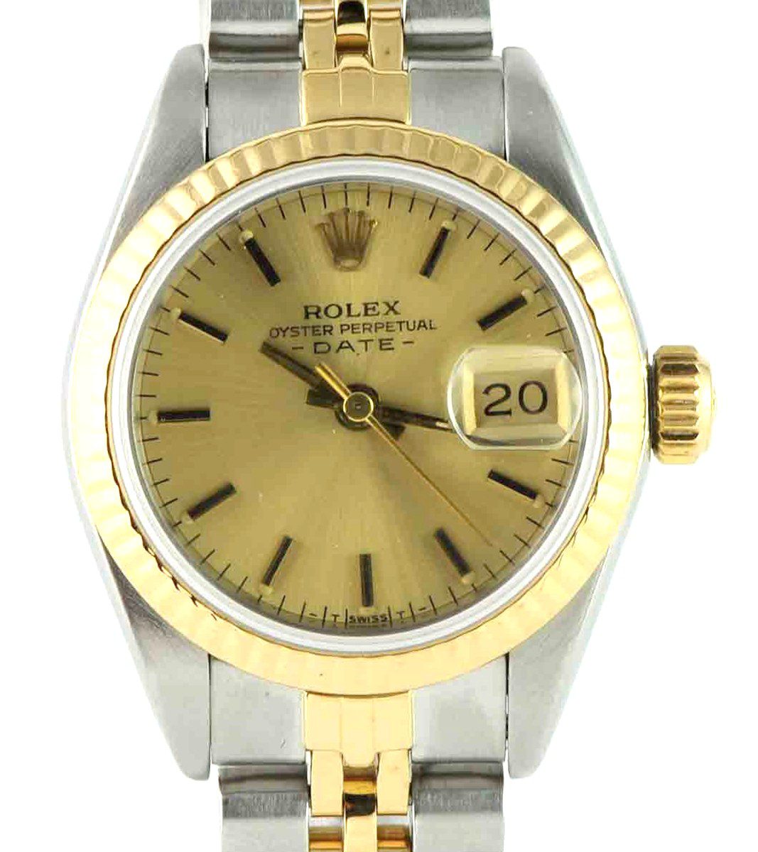 Rolex 26mm Stainless Steel & 18kt gold Lady Date watch Model #69173
