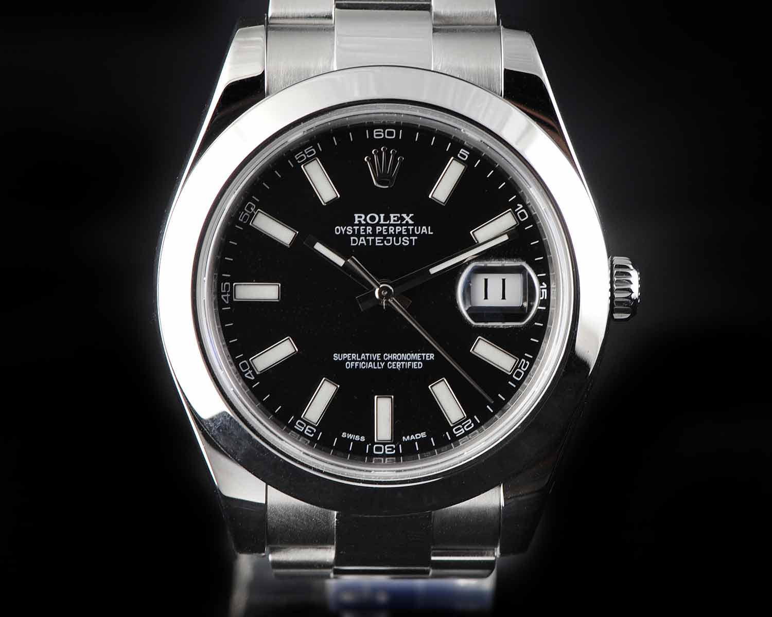 ROLEX DATEJUST II OYSTER PERPETUAL 116300 STAINLESS STEEL WATCH